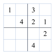 Easy Sudoku Puzzles for Kids - 4x4