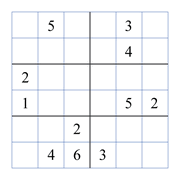 challenging 6 by 6 sudoky puzzle for kids