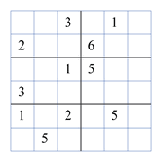 challenging 6 by 6 sudoky puzzle for kids