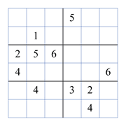 challenging 6 by 6 sudoky puzzle for kids