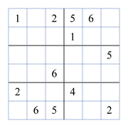 challenging 6 by 6 sudoky puzzle for kids