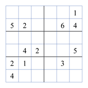 challenging 6 by 6 sudoky puzzle for kids