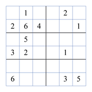 challenging 6 by 6 sudoky puzzle for kids