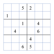 difficult 6 by 6 sudoky puzzle for kids