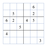 difficult 6 by 6 sudoky puzzle for kids