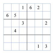 difficult 6 by 6 sudoky puzzle for kids