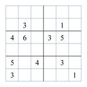 difficult 6 by 6 sudoky puzzle for kids