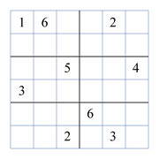 difficult 6 by 6 sudoky puzzle for kids