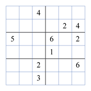 difficult 6 by 6 sudoky puzzle for kids