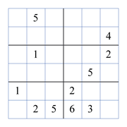 difficult 6 by 6 sudoky puzzle for kids