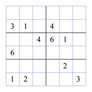 difficult 6 by 6 sudoky puzzle for kids