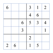 printable 6 by 6 sudoky puzzle for kids