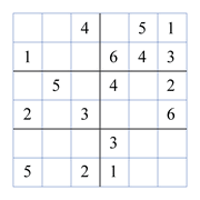 printable 6 by 6 sudoky puzzle for kids