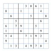 Easy Sudoku number 249762 for beginners and for kids. Start playing or  practice your Sudoku skills.