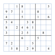challenging 9 by 9 printable sudoky puzzle for kids