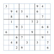 challenging 9 by 9 printable sudoky puzzle for kids