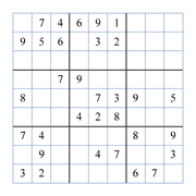 challenging 9 by 9 printable sudoky puzzle for kids