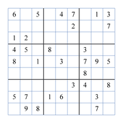challenging 9 by 9 printable sudoky puzzle for kids