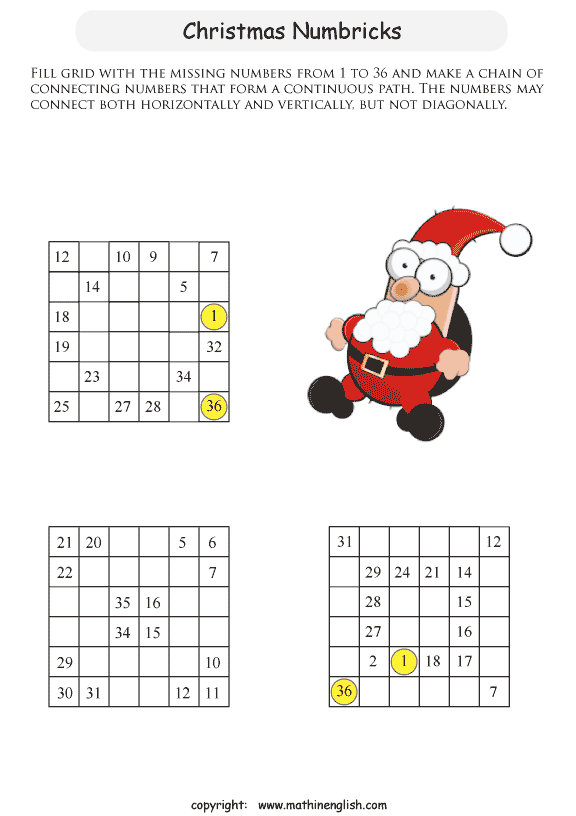 Free Numbrix Puzzles Printable Printable Word Searches