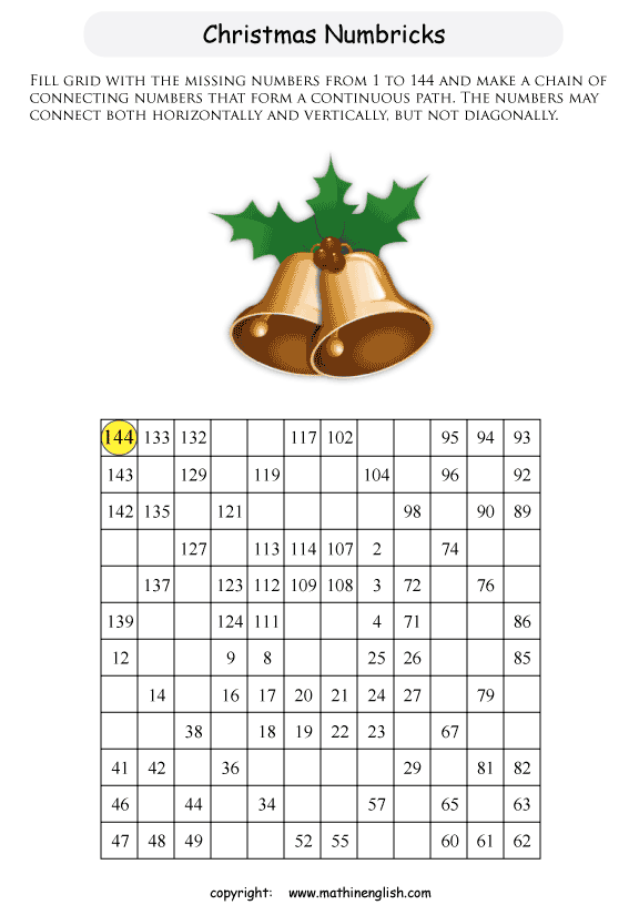 printable math number puzzle for kids