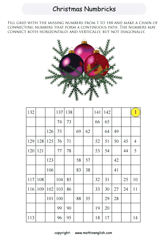 printable math number puzzle for kids