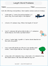 Printable Length And Height Measurement Worksheets For Grades 1 To 6 In Primary Math School.