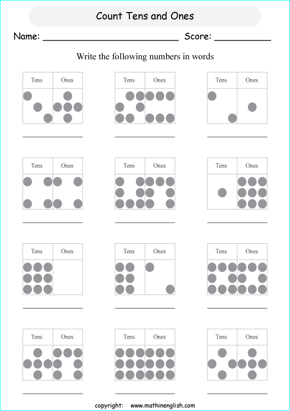 printable math place value of decimals worksheets for kids in primary and elementary math class 