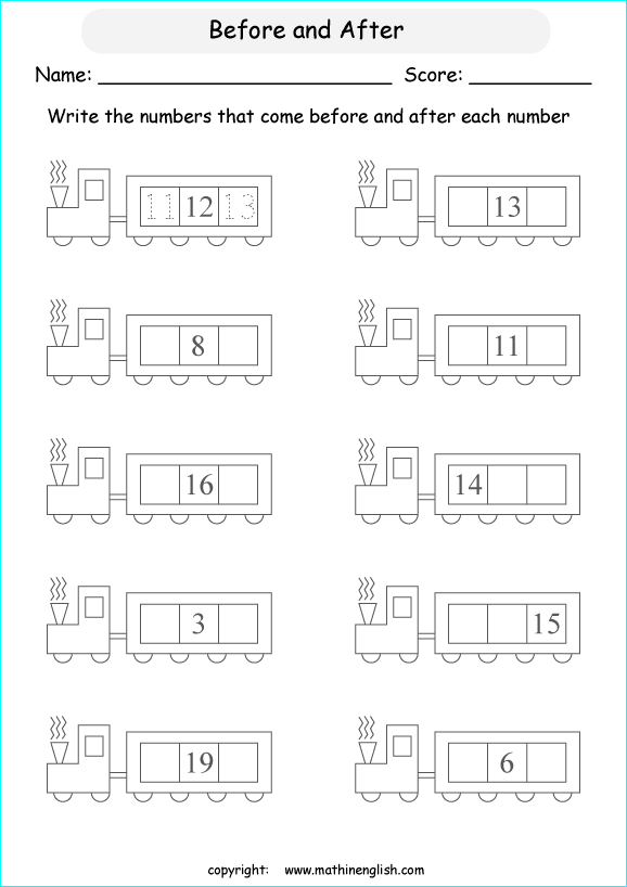 printable math countig numbers,  numeracy and number worksheets for primary and elementary math class