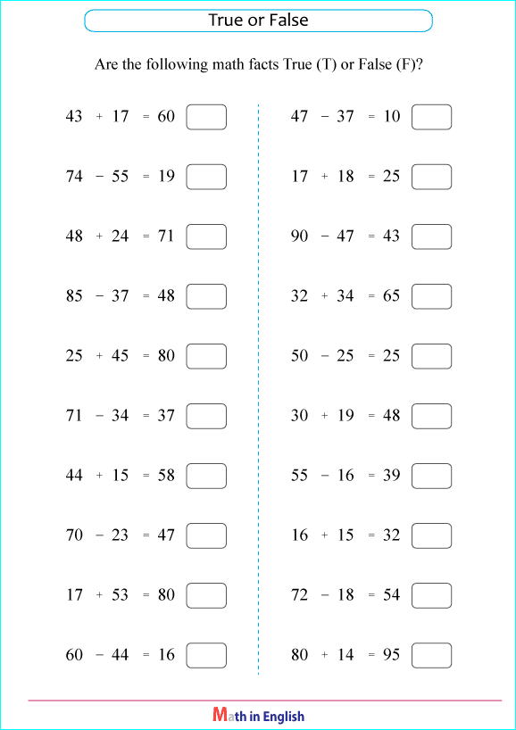 Printable primary math worksheet for math grades 1 to 6 based on the