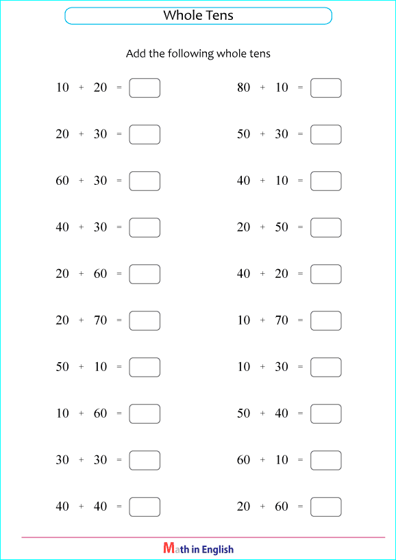 Printable primary math worksheet for math grades 1 to 6 based on the