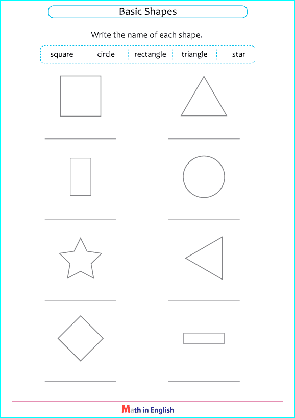 name basic shapes geometry worksheet