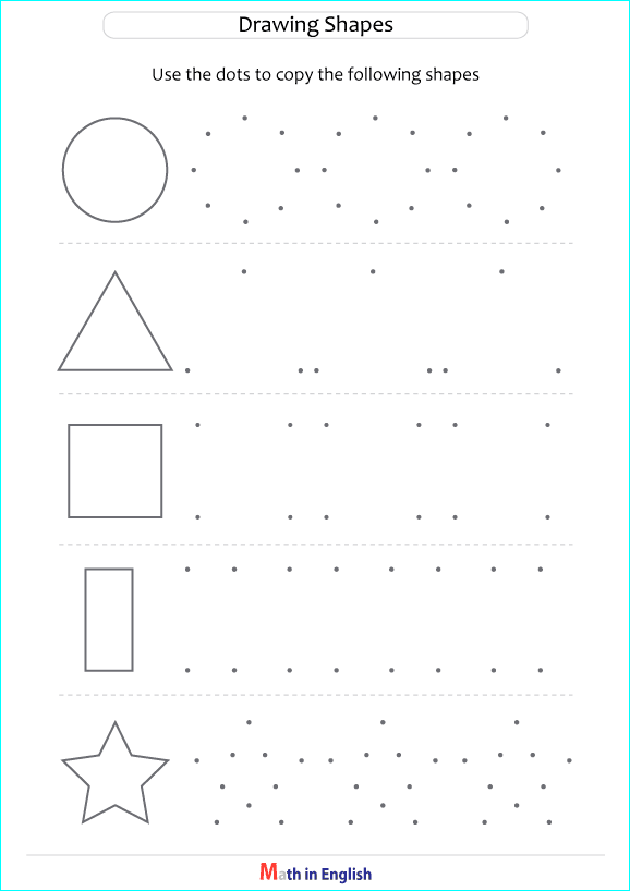 draw basic shapes math worksheet