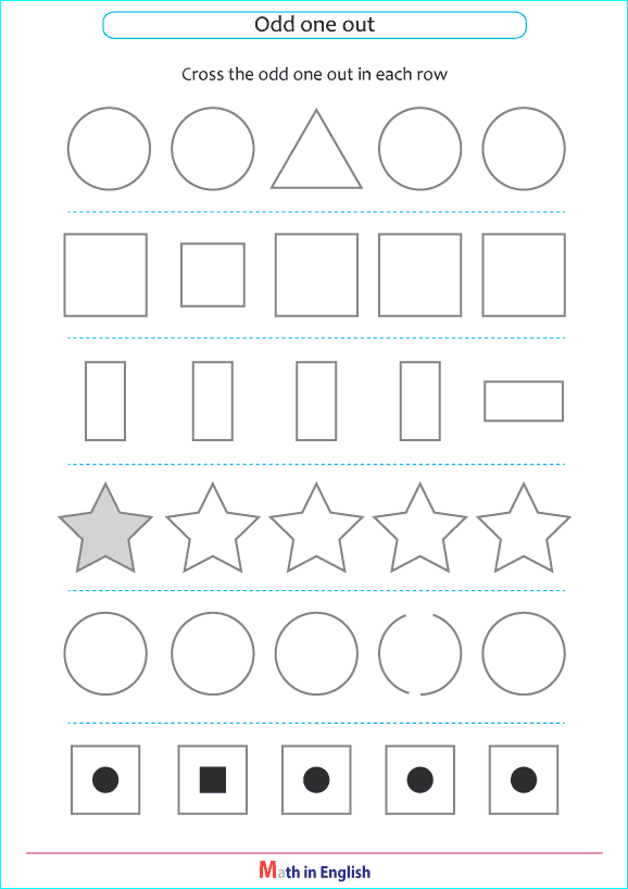 odd shape out geometry worksheet