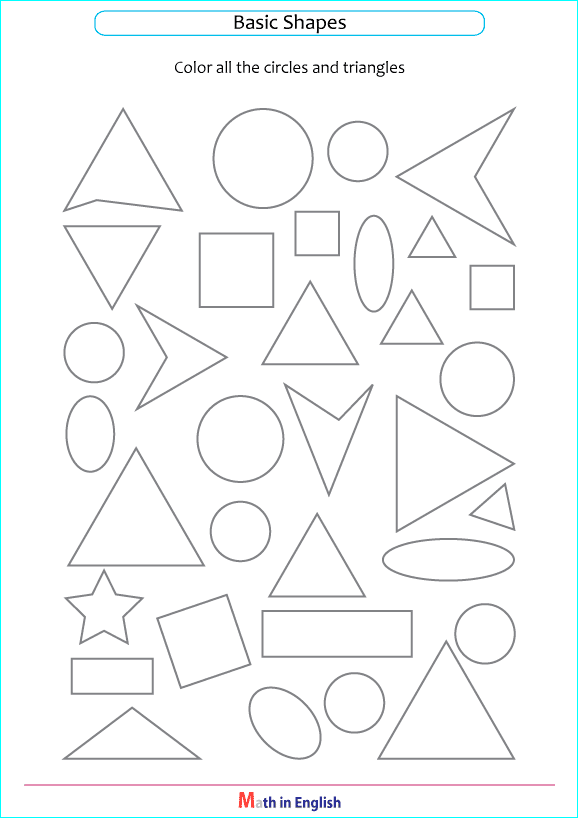 color the basic shapes worksheet