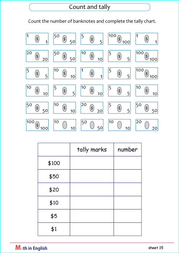 tally chart up to 10