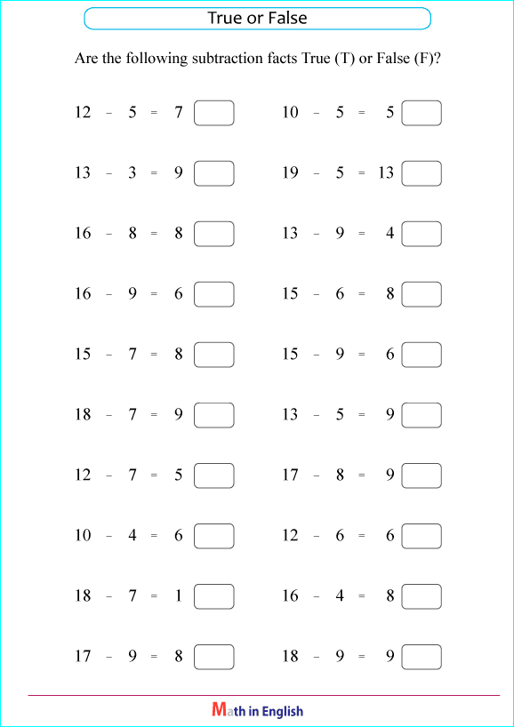 Printable primary math worksheet for math grades 1 to 6 based on the