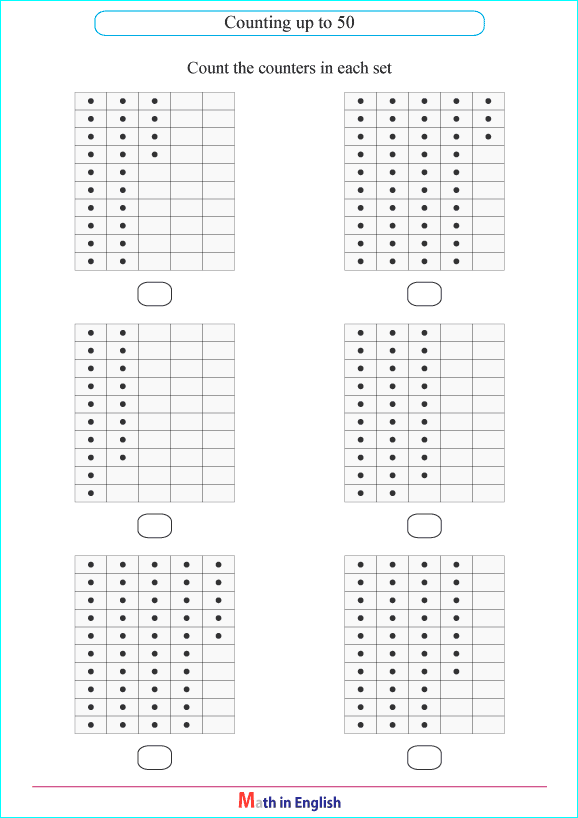 printable math countig numbers,  numeracy and number worksheets for primary and elementary math class