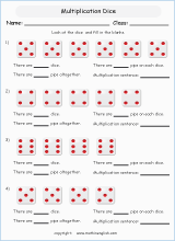 printable math multiplication with pictures worksheets for kids in primary and elementary math class 