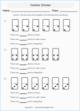 printable math multiplication with pictures worksheets for kids in primary and elementary math class 