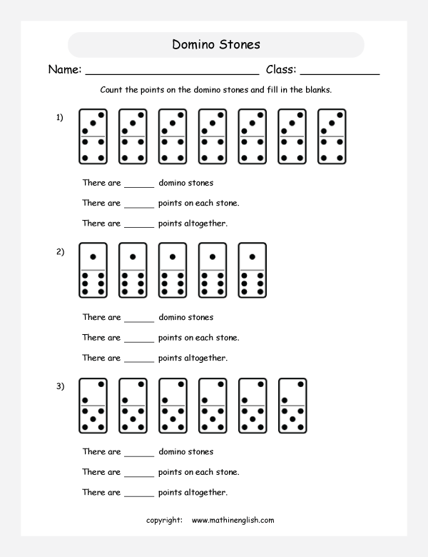 printable math multiplication with pictures worksheets for kids in primary and elementary math class 