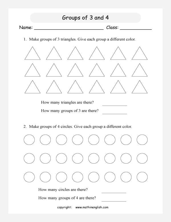 Printable Primary Math Worksheet For Math Grades 1 To 6 Based On The Singapore Math Curriculum.