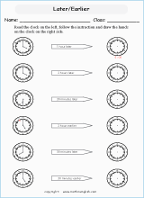 telling time worksheets for primary math