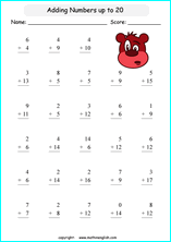 printable math 1 digit addition worksheets