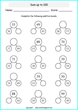 printable math addition number bonds worksheets