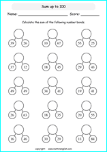 printable math addition number bonds worksheets