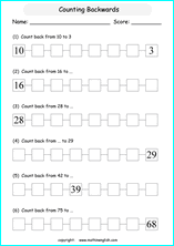 printable math countig numbers,  numeracy and number worksheets for primary and elementary math class