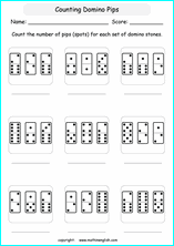 printable math countig numbers,  numeracy and number worksheets for primary and elementary math class