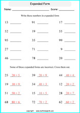 printable math place value of decimals worksheets for kids in primary and elementary math class 