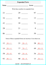 printable math place value of decimals worksheets for kids in primary and elementary math class 