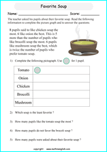 drawing pictographs worksheets for primary math